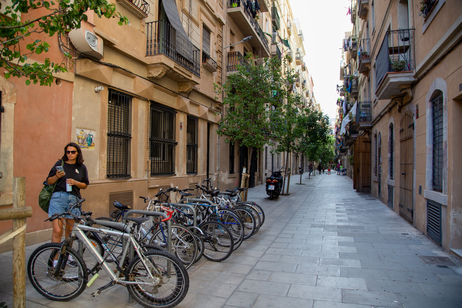 Calle del barrio donde están los apartamentos