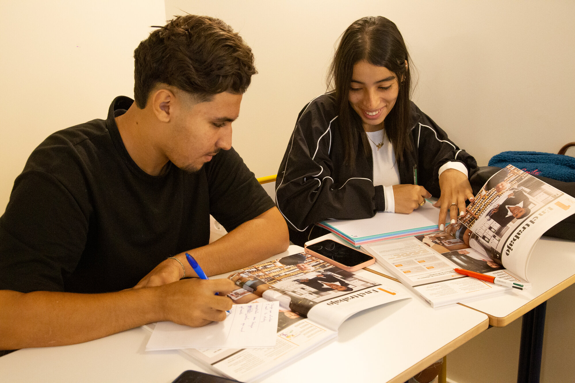 Two students studying together at BCNLIP